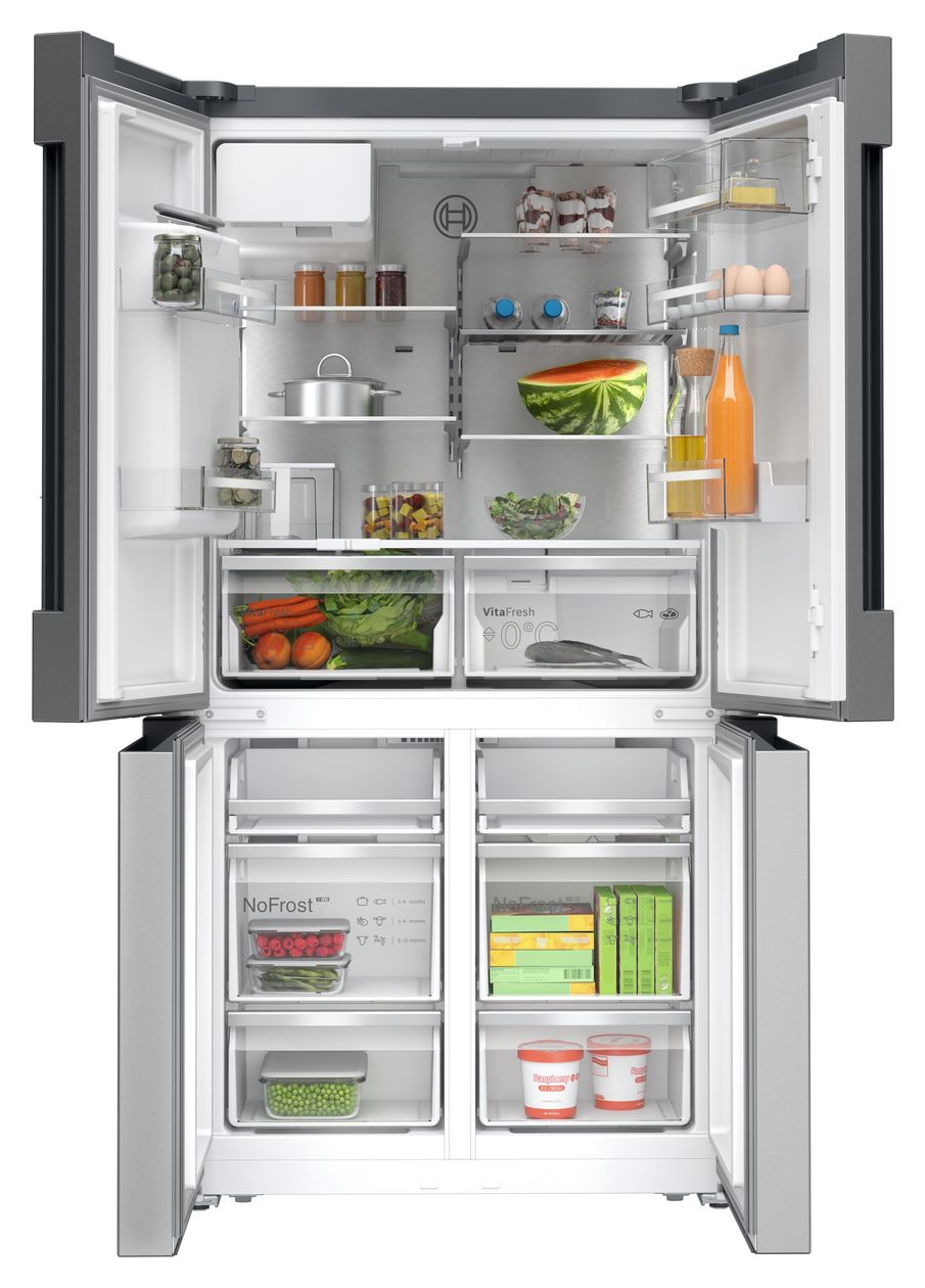 Serie 6 KFI96APEA Side-by-Side Kühl-/ Gefrierkombination 375 l / 199 l 327 kWh NoFrost 1830 mm x 905 mm  (Gebürsteter Stahl) 