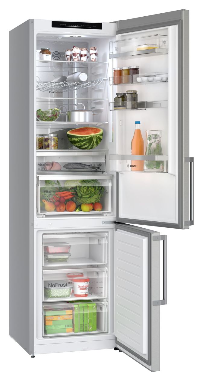 Serie 6 KGN39AIAU 260 l / 103 l Kühl-Gefrierkombi freistehend NoFrost 112 kWh Jahr  (Edelstahl) 