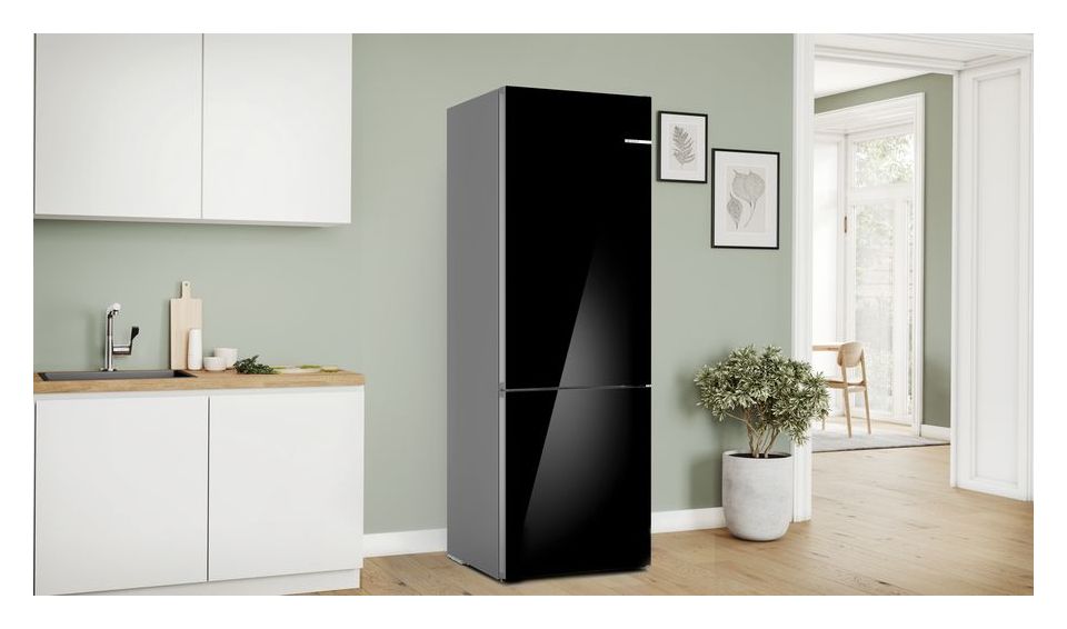 Serie 6 KGN49LBCF 311 l / 129 l Kühl-Gefrierkombi freistehend NoFrost 178 kWh Jahr  (Schwarz) 