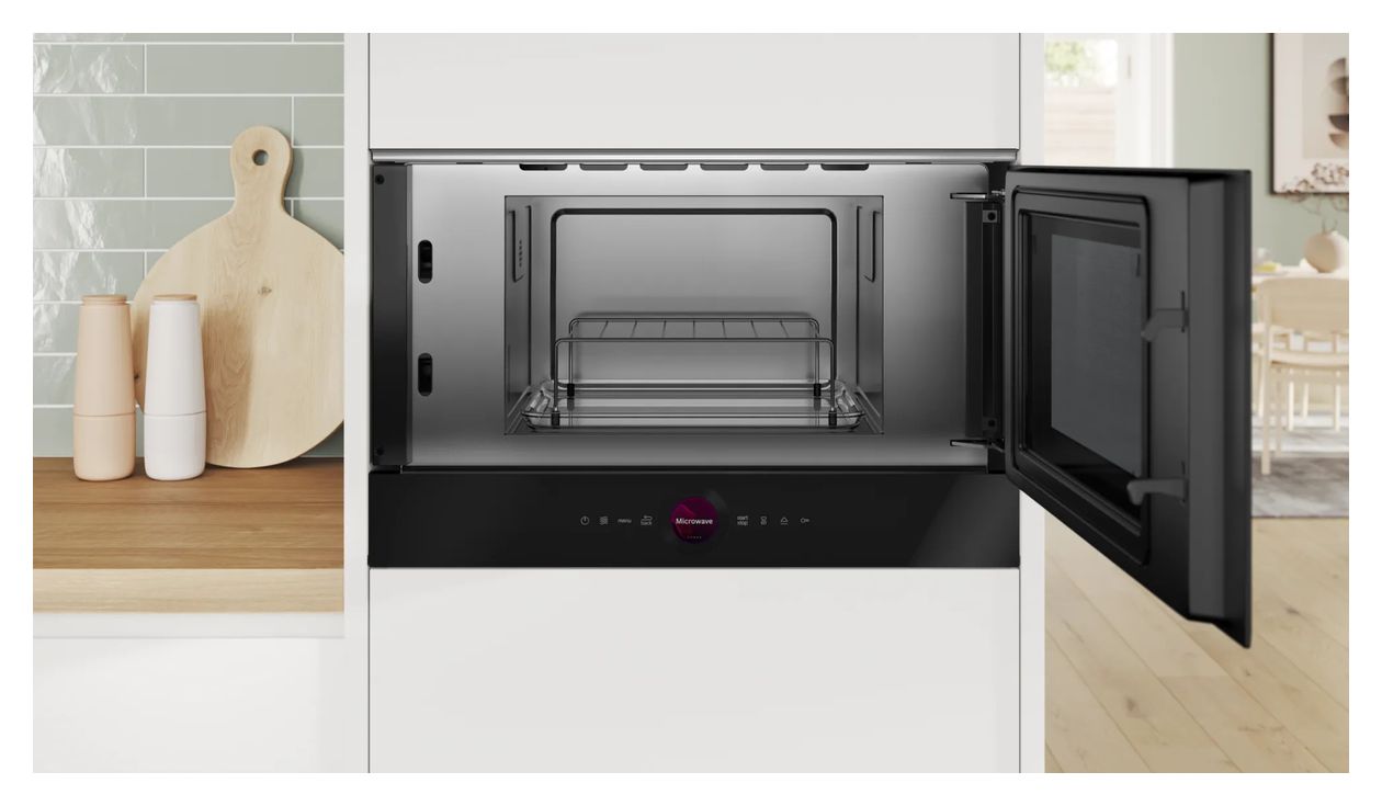 Serie 8 BER7321B1 Einbau-Mikrowelle 900 W Größe: mittel 5 Stufen (Schwarz) 