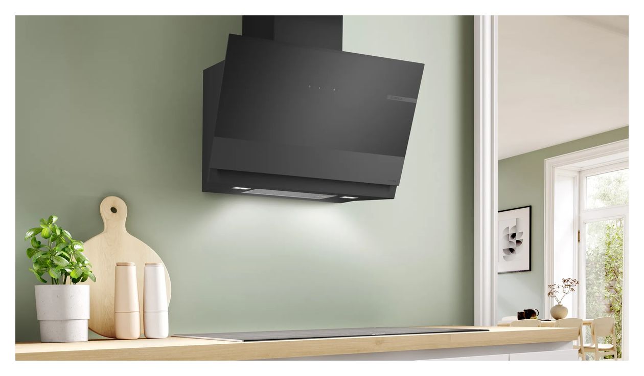 Serie 8 DWK81AN65 Dunstabzugshaube Wand 80 cm Abluft/Umluft (Schwarz) 