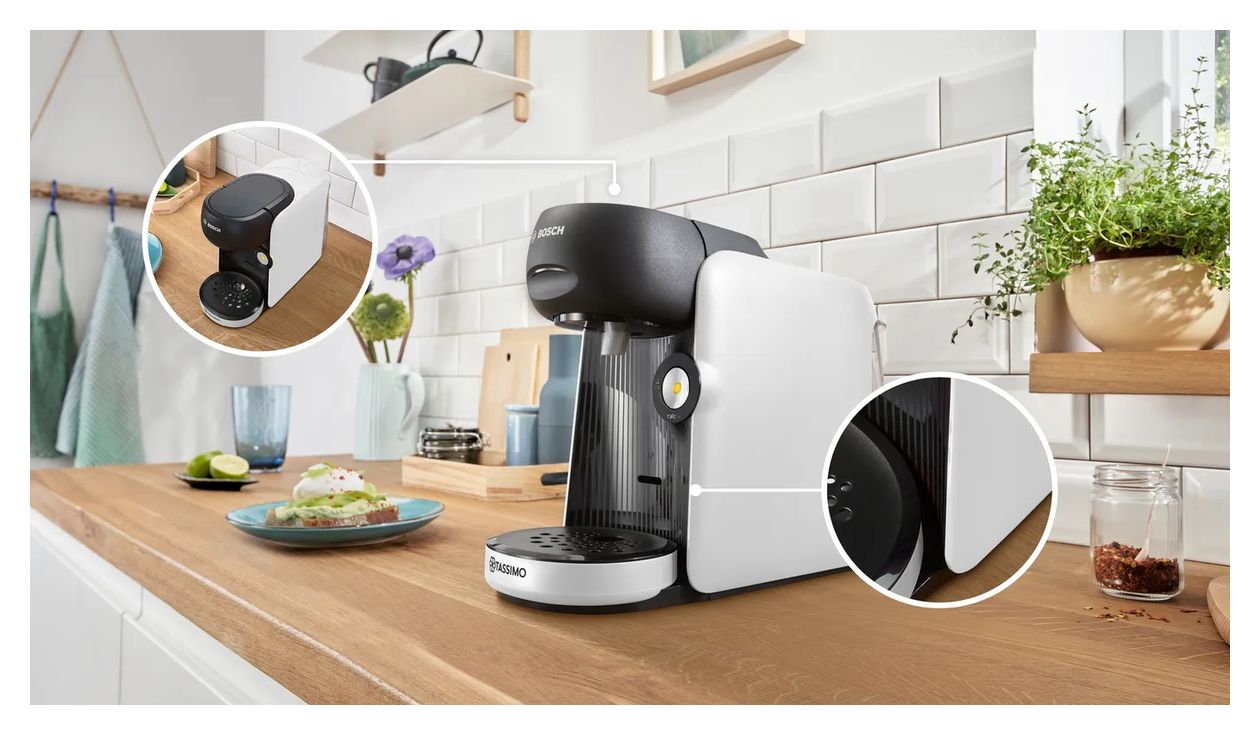 TAS1640 Tassimo Finesse Classic Kaffeekapsel Maschine  (Schwarz, Weiß) 