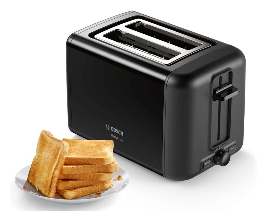 TAT3P423DE DesignLine Toaster 970 W 2 Scheibe(n)  (Schwarz) 