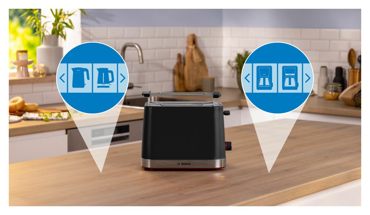 TAT4M223 MyMoment Toaster 950 W 2 Scheibe(n) 4 Stufen  (Schwarz, Edelstahl) 