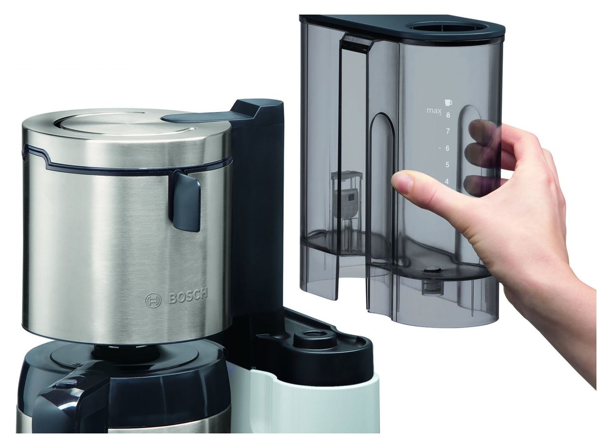 TKA8A681 Styline 8 Tassen Thermo Filterkaffeemaschine 1,1 l  (Edelstahl, Weiß) 