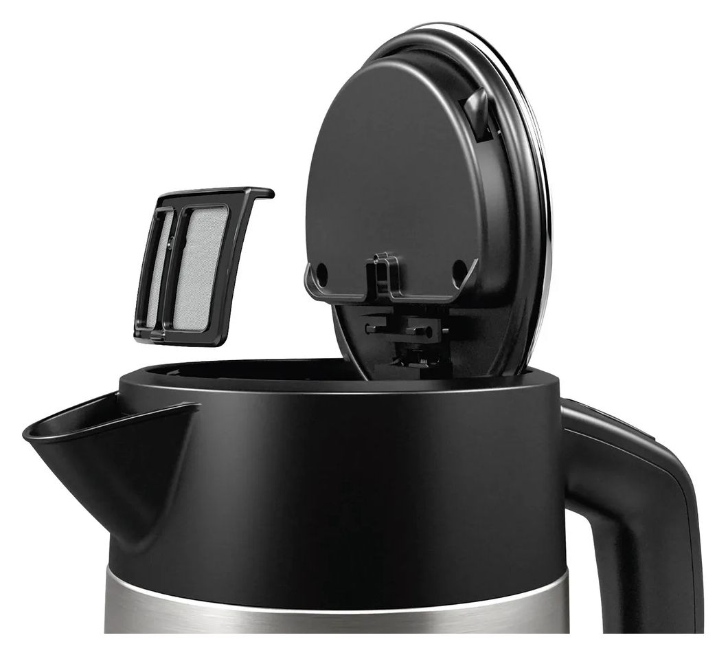 TWK4P440 DesignLine 1,7 l Wasserkocher 2400 W  (Schwarz, Edelstahl) 