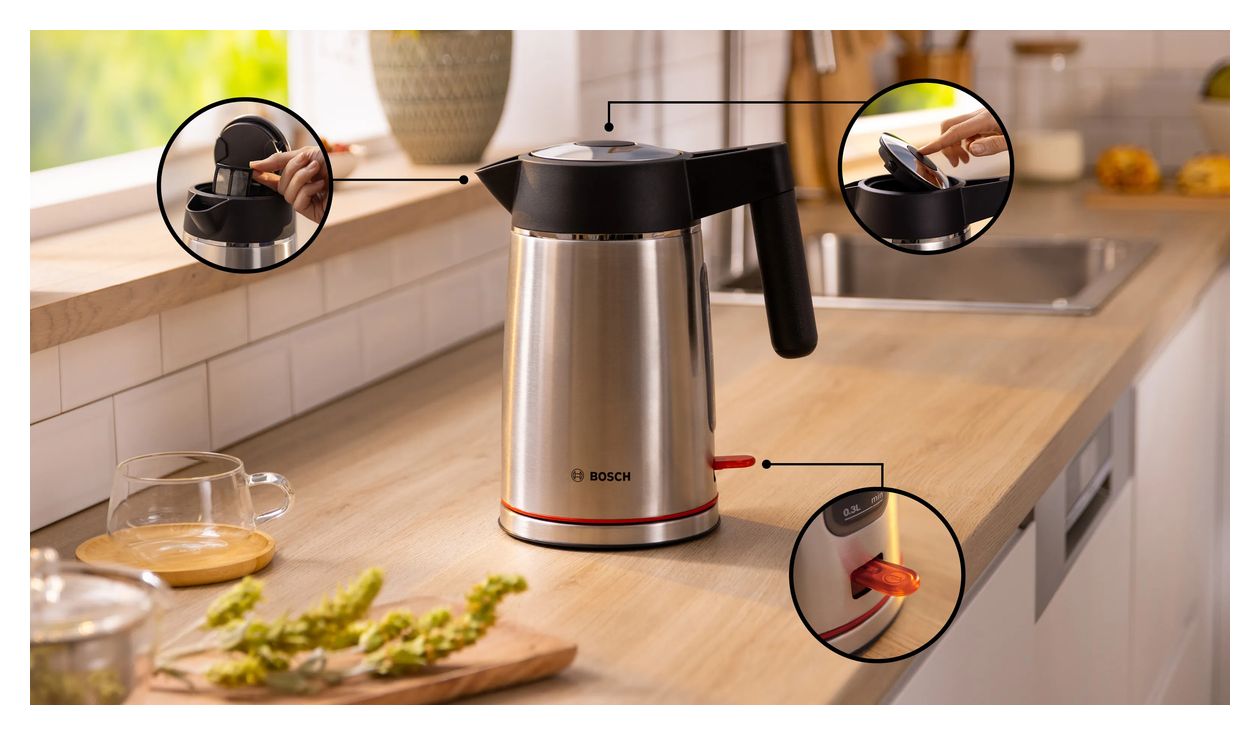 TWK6M480 MyMoment 1,7 l Wasserkocher 2400 W  (Schwarz, Edelstahl) 