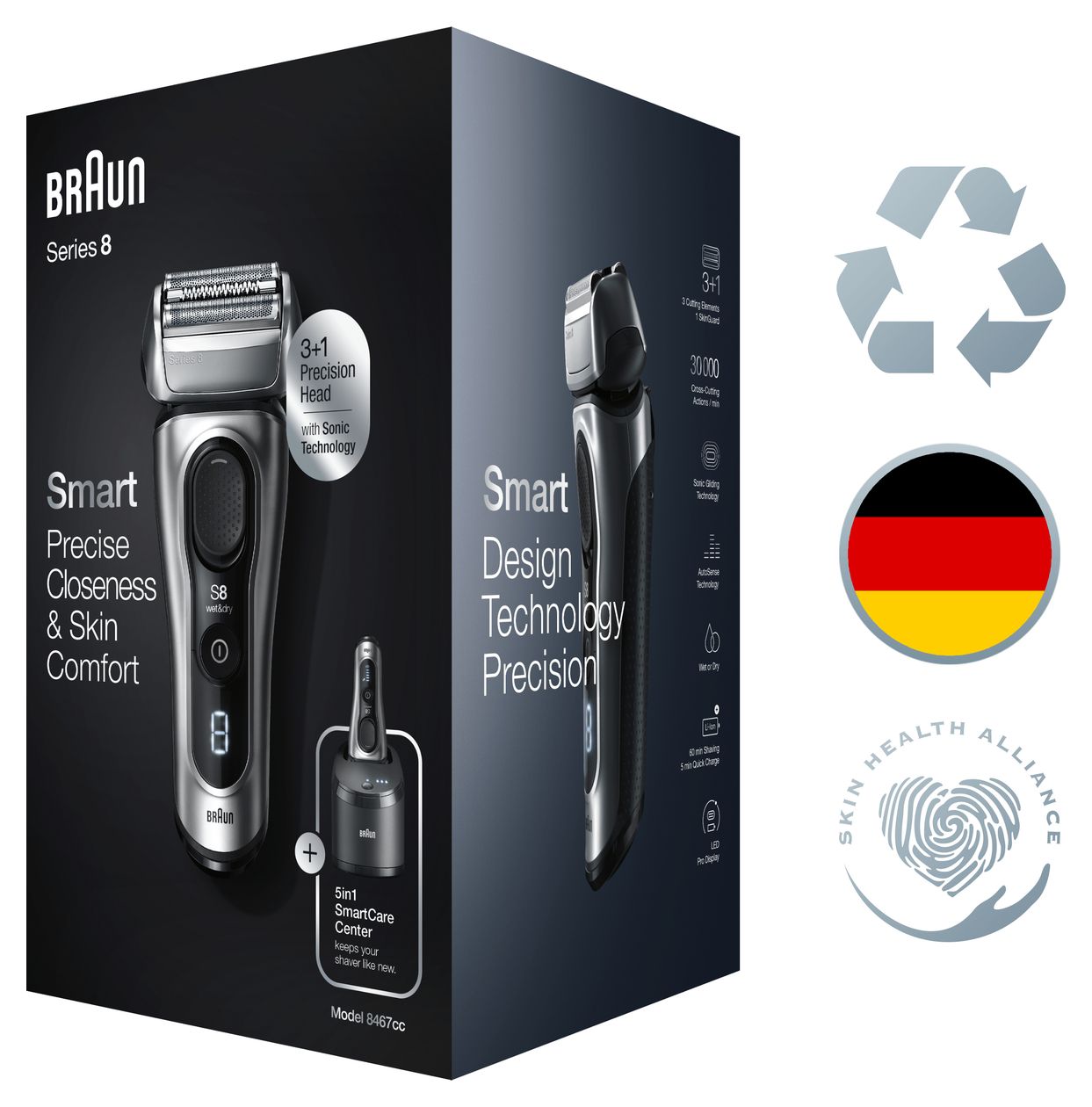Series 8 8467cc Nass&Trocken Rasierer Lithium-Ion (Li-Ion) 