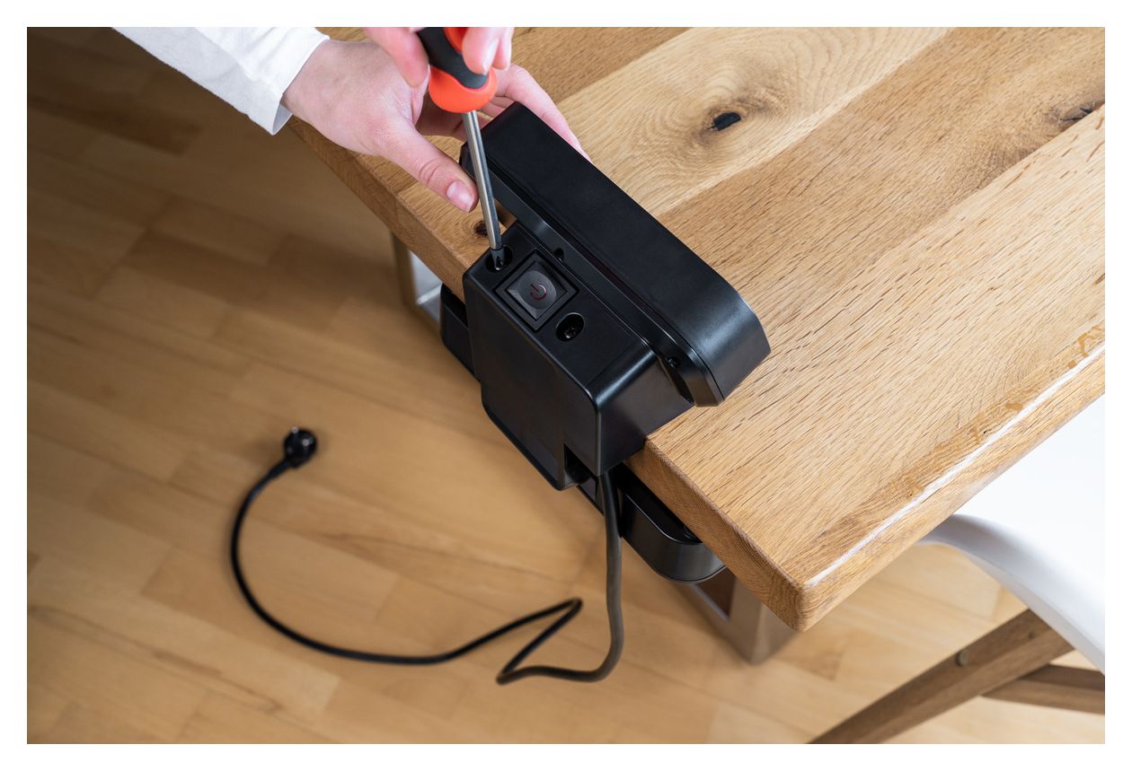 estilo Duplex Tischsteckdosenleiste Überspannungsschutz USB-C PD 9-fach 2 m  (Schwarz/Silber) 