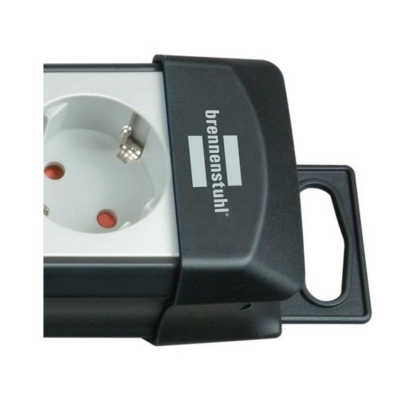 Premium-Line Steckdosenleiste 6-fach 3 m  (Schwarz/Hellgrün) 