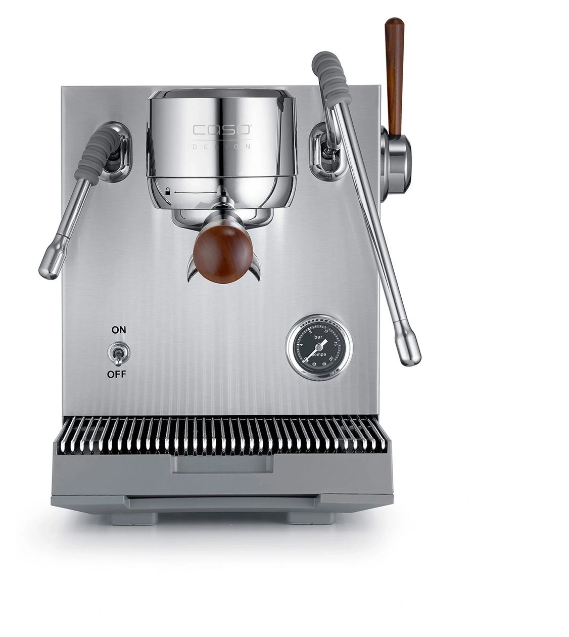 1825 Espresso Gourmet Advanced Siebträger Kaffeemaschine 19 bar 3000 W  (Silber) 