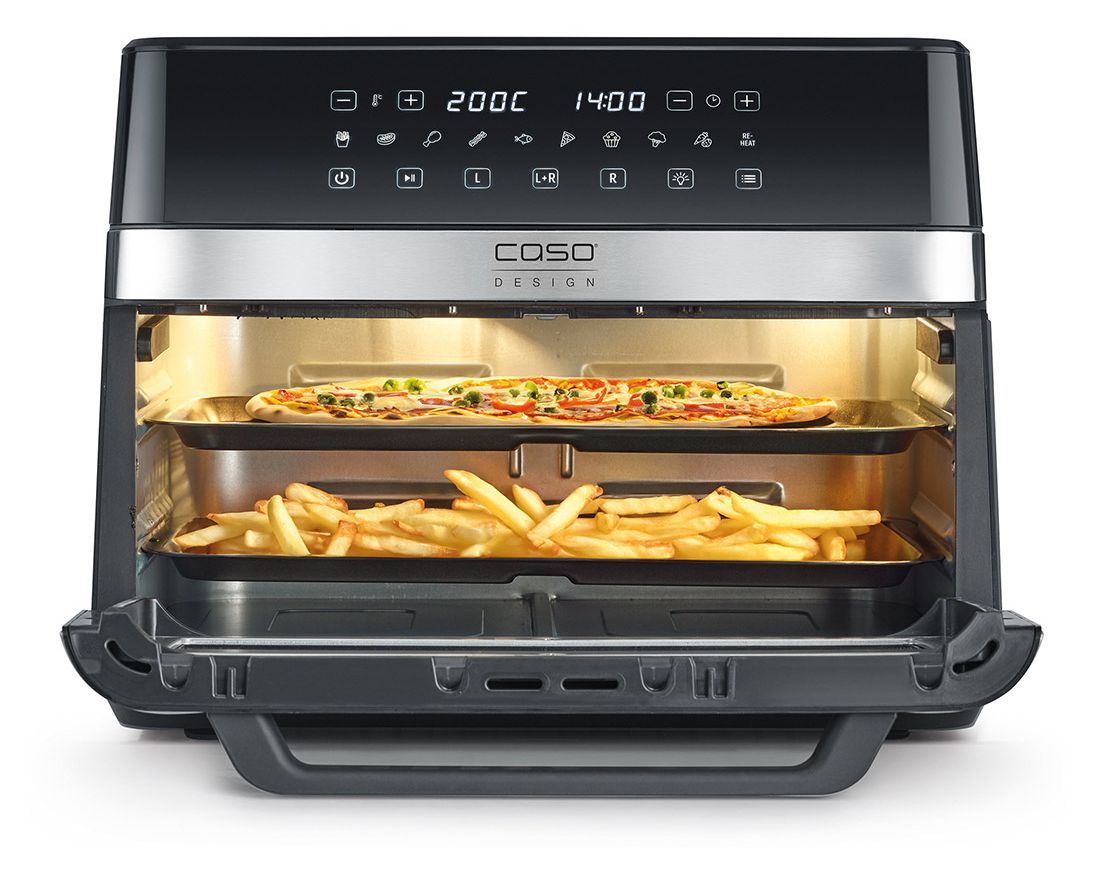 3186 AirFry DuoChef Doppel Heißluftfritteuse 14 l 2200 W  (Schwarz, Silber) 