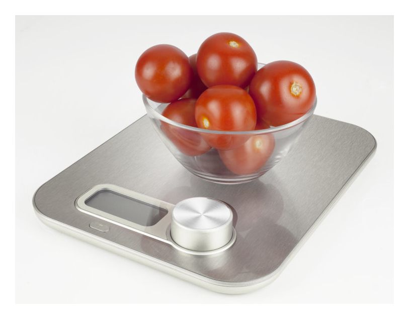 Kitchen Energy Elektronische Küchenwaage bis 5 kg Genauigkeit 1 g  (Edelstahl) 