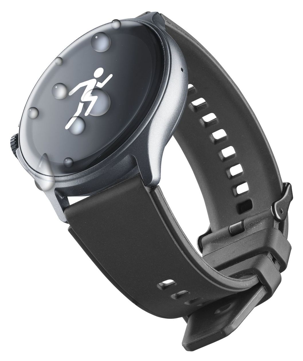 ION Pro Round Digital Smartwatch Rund IP67 168 h  (Schwarz) 