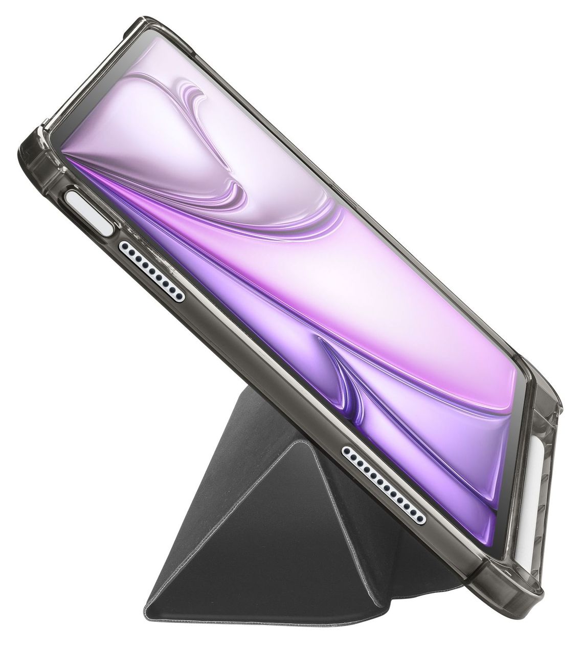 Stand Folio aus Kunstleder für Apple iPad Air 13 Zoll und iPad Pro 12.9 Zoll bis 33 cm (13") (Schwarz) 