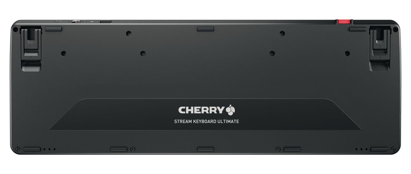 Stream Desktop Ultimate LED Heimbüro Tastatur USB + RF Wireless + Bluetooth 2.4 GHz  (Schwarz) 