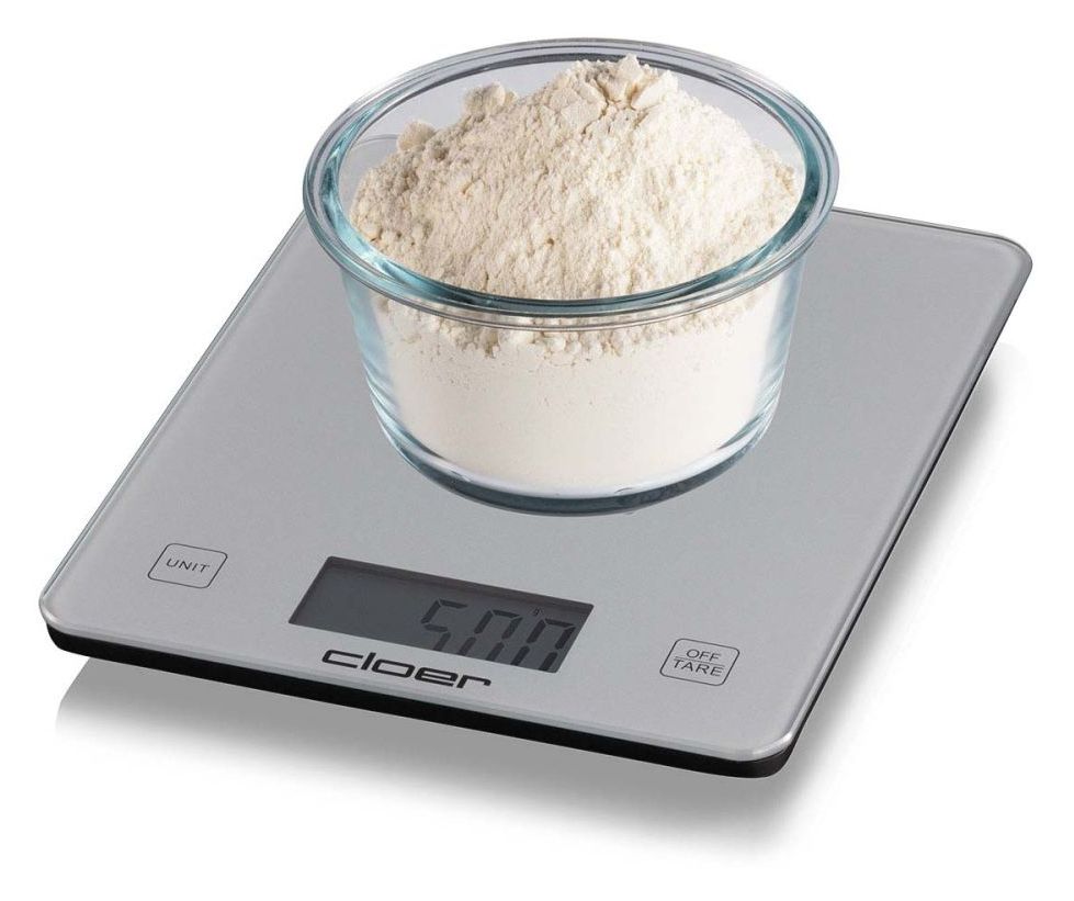 6878 Elektronische Küchenwaage bis 10 kg Genauigkeit 5 g  (Silber) 
