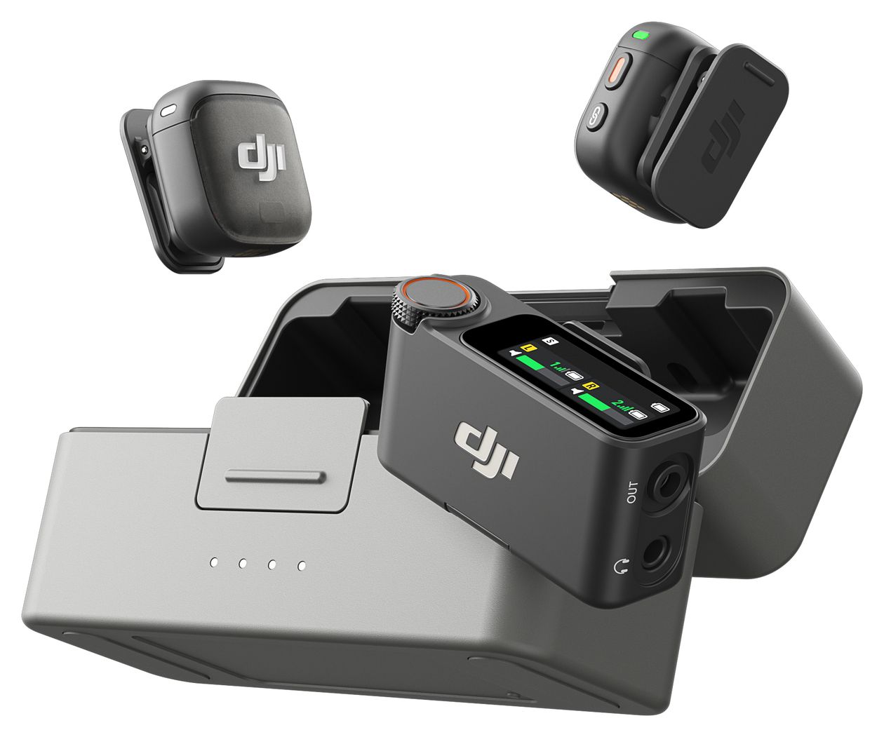 Mic 3 (2TX+1 RX+Charging Case)  (Schwarz) 