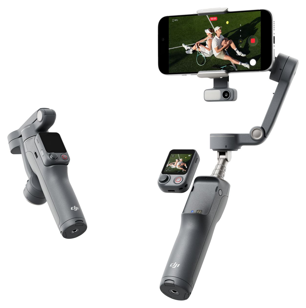 Osmo Mobile 8P Advanced Tracking Combo Stativ Gimbal für Smartphone faltbar Bluetooth  (Schwarz) 