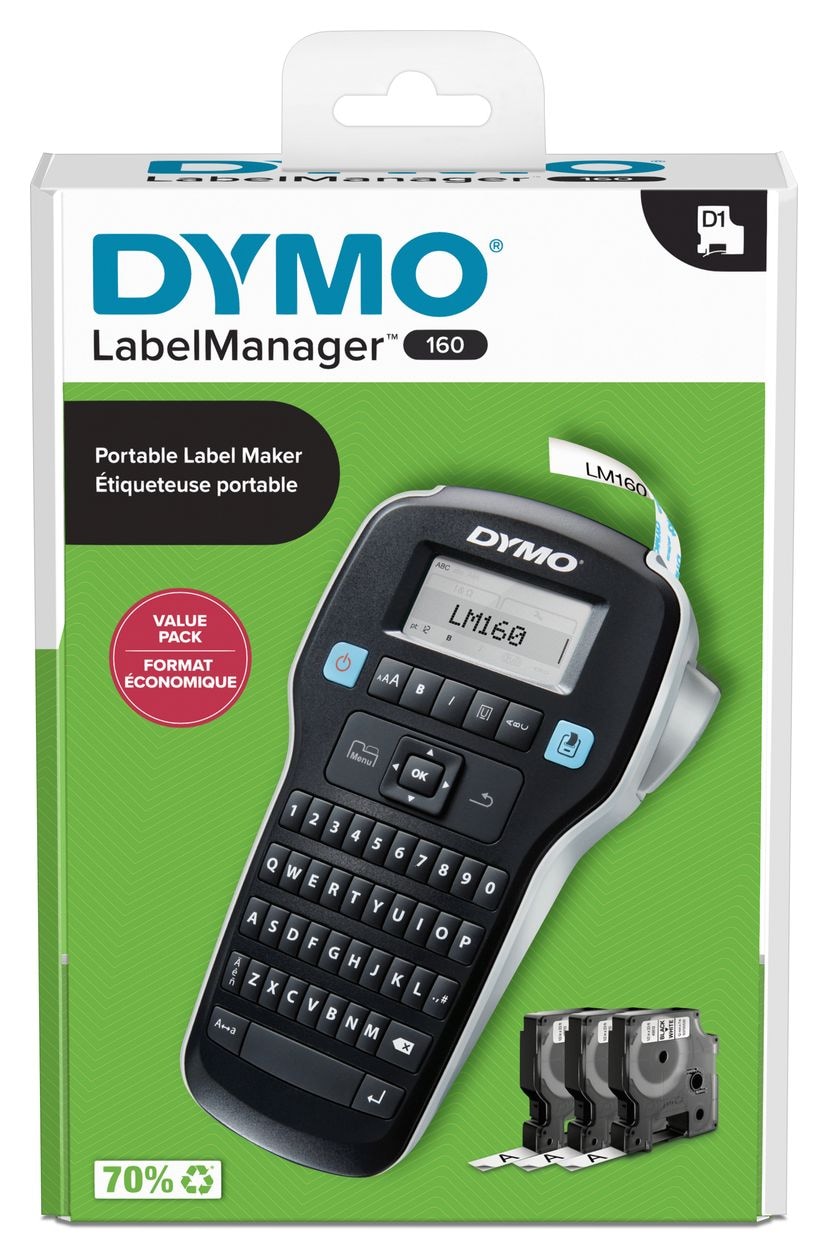 LabelManager 160 AZERTY Value Pack All in One Thermal Inkjet Drucker 180 x 180 DPI 