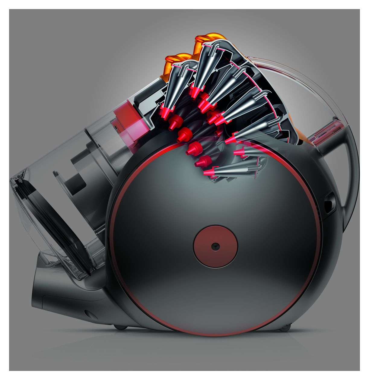 Cinetic Big Ball Multi Floor 2 Bodenstaubsauger Beutellos 700 W  (Grau, Gelb) 