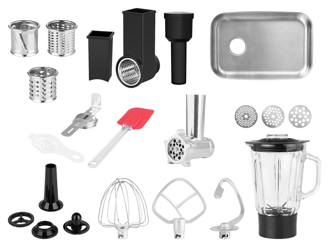 Forza 5500 1500 W Küchenmaschine 6,5 l  (Edelstahl, Weiß) 