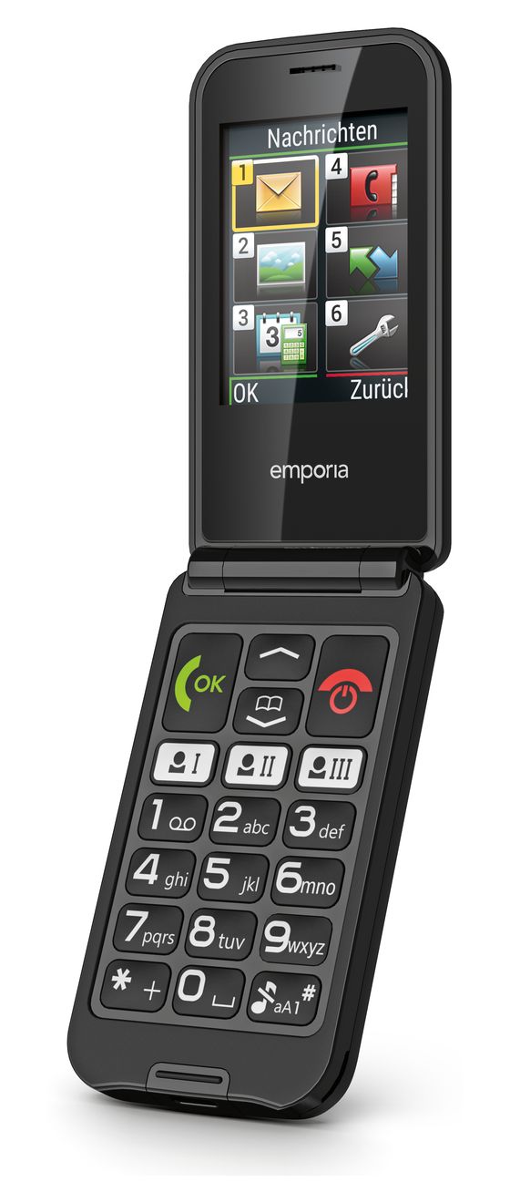 TALK glam 2G Smartphone 6,1 cm (2.4 Zoll 0,3 MP Single SIM  (Schwarz) 