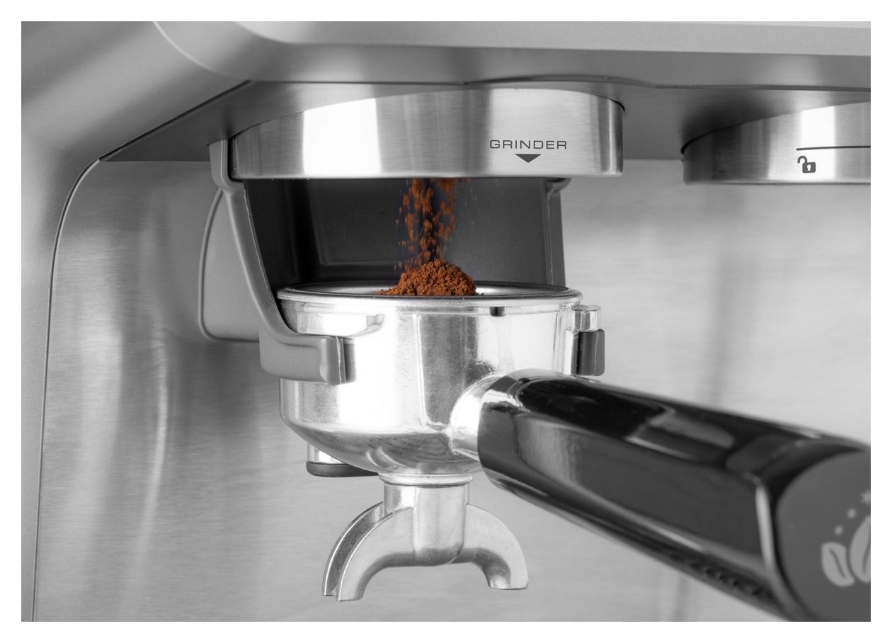 Baricelo Siebträger Kaffeemaschine 15 bar 1550 W  (Silber, Edelstahl) 