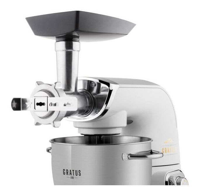Gratus Evo Max 1500 W Küchenmaschine 5,5 l  (Grau, Edelstahl) 