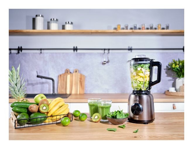 Mira 1,5 l Standmixer 3 Geschwindigkeiten 1200 W  (Schwarz) 