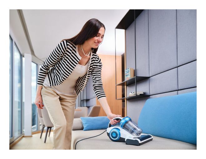 Roxy Handstaubsauger Beutellos  (Blau, Weiß) 