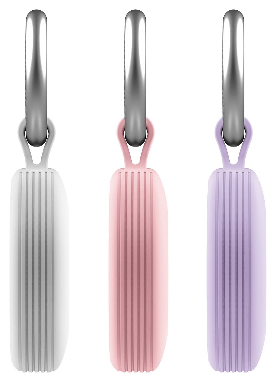 185816 Schlüsselfinder 4er Set Apple Find My, Google's Find Hub (Weiß, Pink, Violett) 