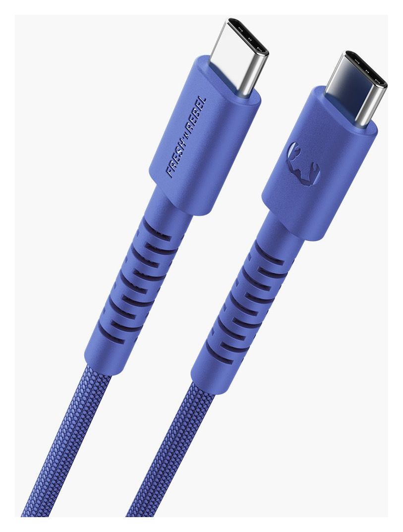 2CCC201TB Rundkabel USB C auf USB C Männlich bis 100 W 2 m  (Blau) 