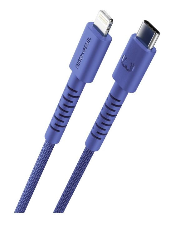 FlexWave Rundkabel Lightning auf USB C Männlich 2 m  (Blau) 