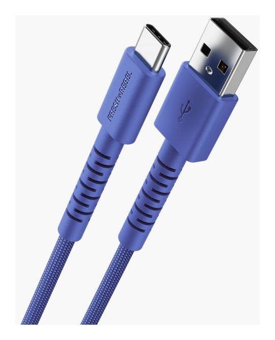 FlexWave Stecker Rundkabel USB A auf USB C bis 18 W 2 m  (True Blue) 