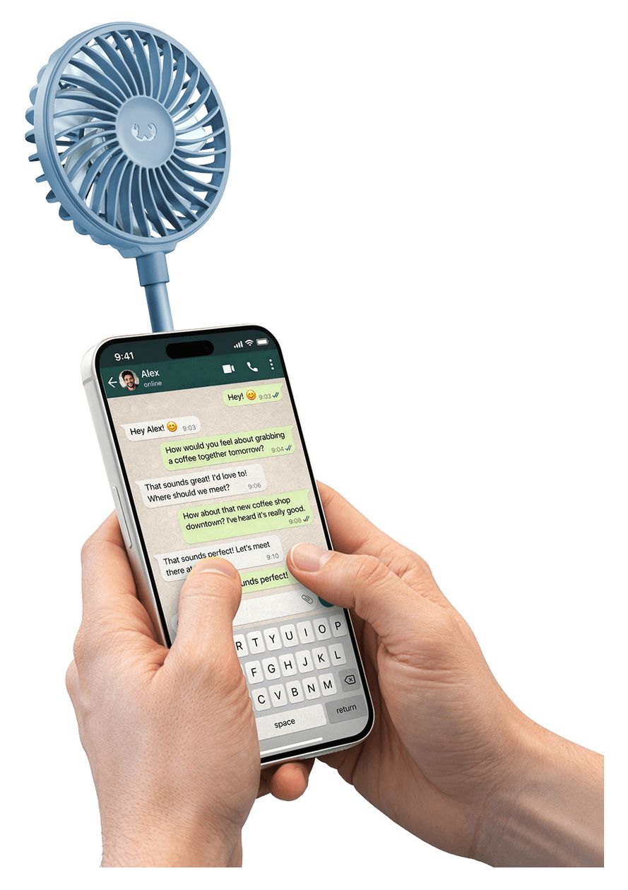 Magnetic Fan Handventilator  (Blau) 