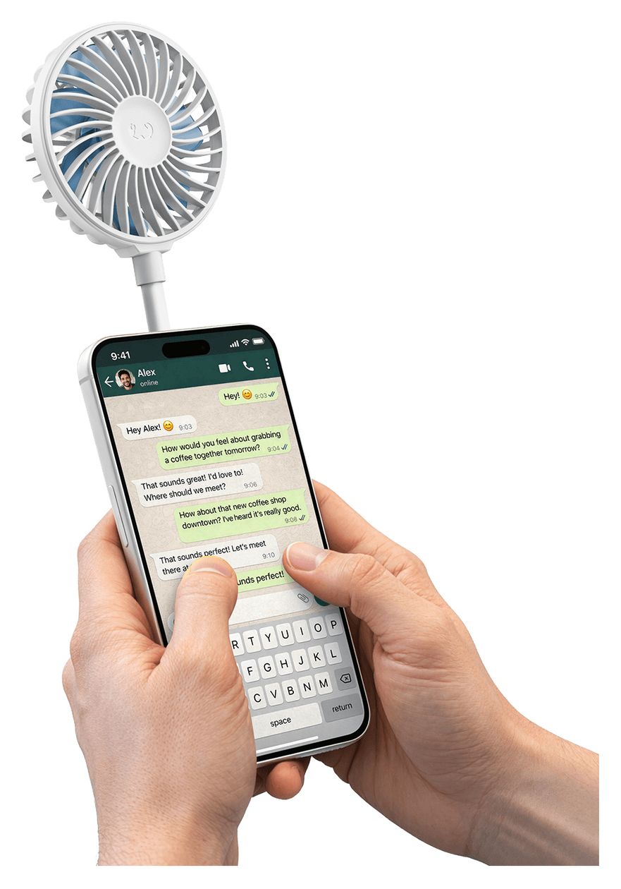 Magnetic Fan Handventilator  (Weiß) 