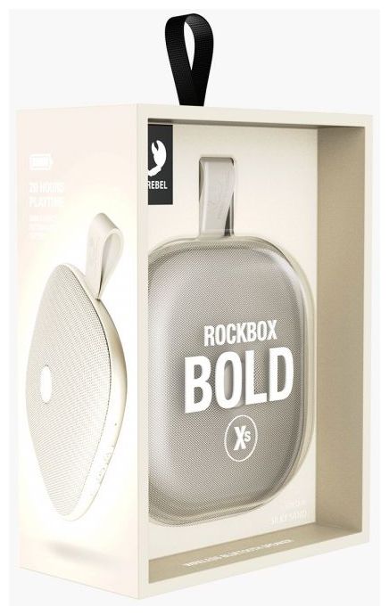 Rockbox Bold XS Bluetooth Lautsprecher Wasserdicht, Spritzwassergeschützt IPX5 (Sand) 