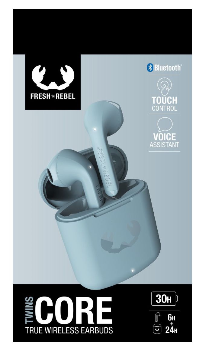 Twins Core In-Ear Bluetooth Kopfhörer Kabellos TWS 6 h Laufzeit  (Blau) 