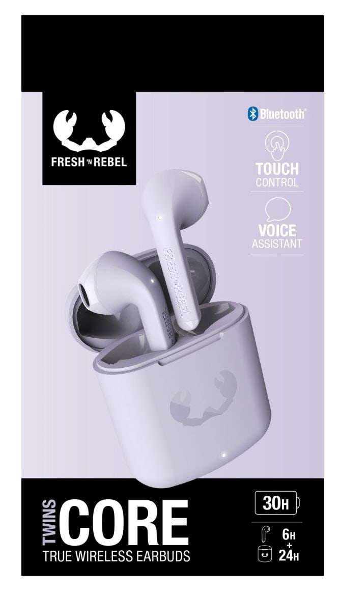 Twins Core In-Ear Bluetooth Kopfhörer Kabellos TWS 6 h Laufzeit  (Lila) 