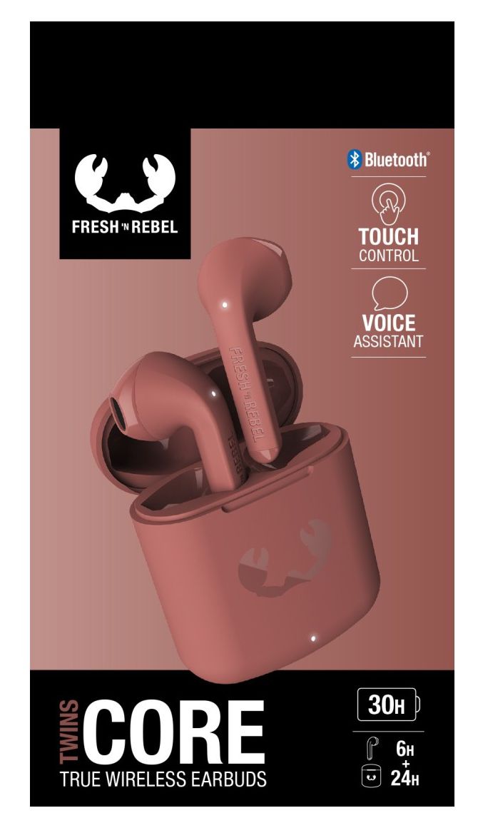 Twins Core In-Ear Bluetooth Kopfhörer Kabellos TWS 6 h Laufzeit  (Rot) 