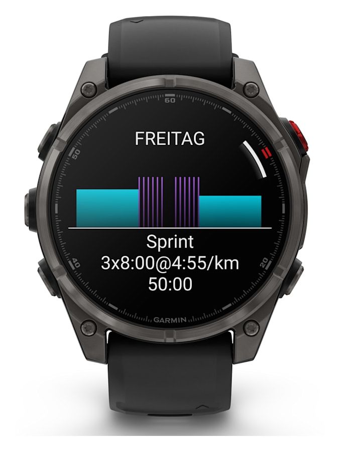 Fenix 8 Pro Digital 47 mm Smartwatch Rund 360 h  (Graphit, Titan) 