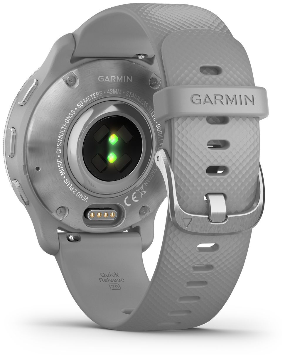 Venu 2 Plus GPS Digital 43 mm Smartwatch Rund 240 h (Grau, Silber) 