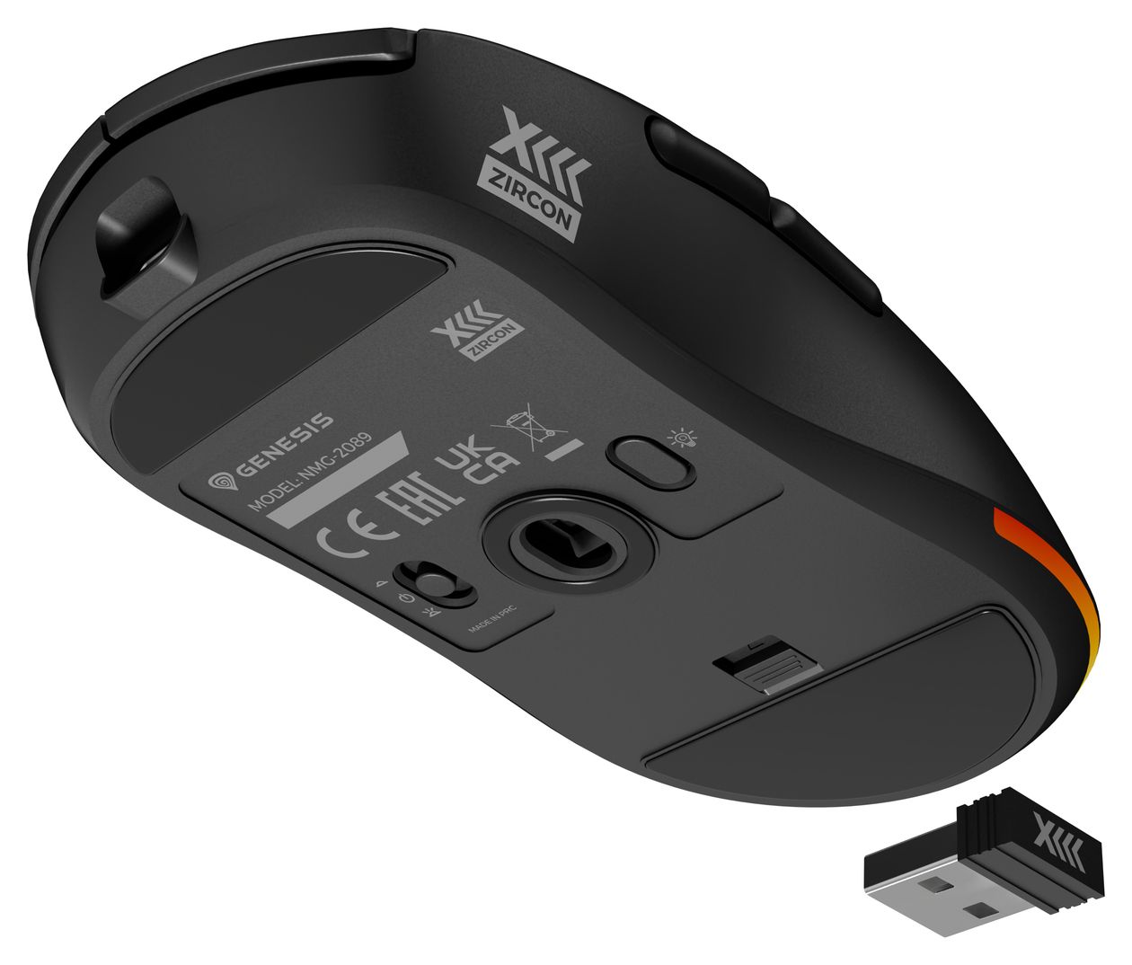 Zircon XIII 26000 DPI Gaming Maus Optisch  (Schwarz) 