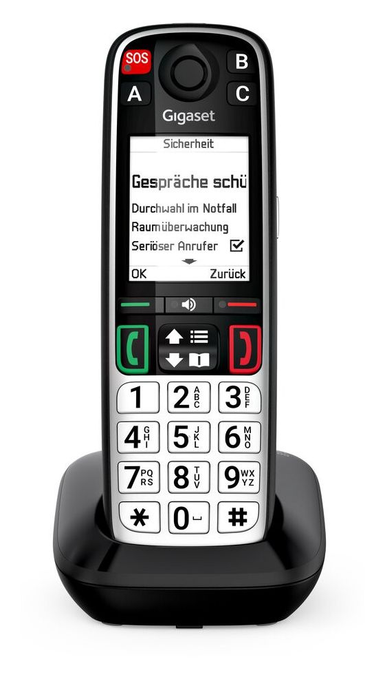 Easy 500 Analoges/DECT-Telefon  (Schwarz, Silber) 