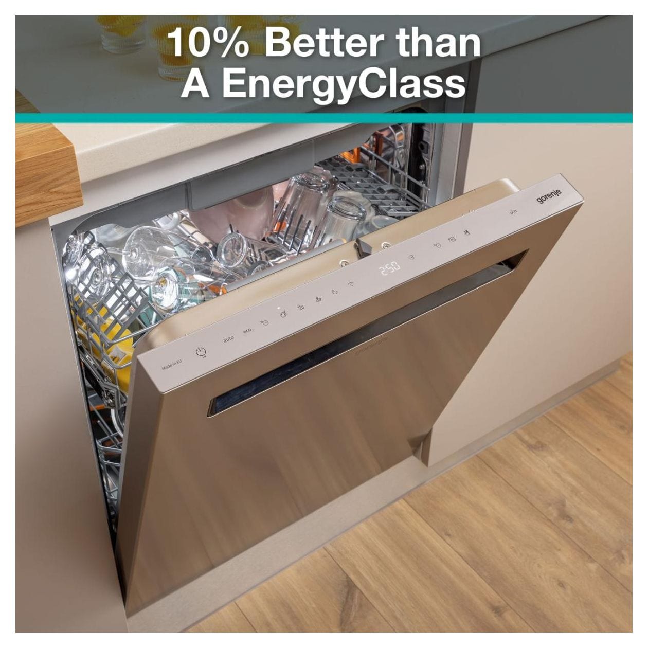 GU663A67X 60 cm Geschirrspüler unterbaufähig Sehr leise 16 Maßgedecke aquaStop Funktion Auto Open 