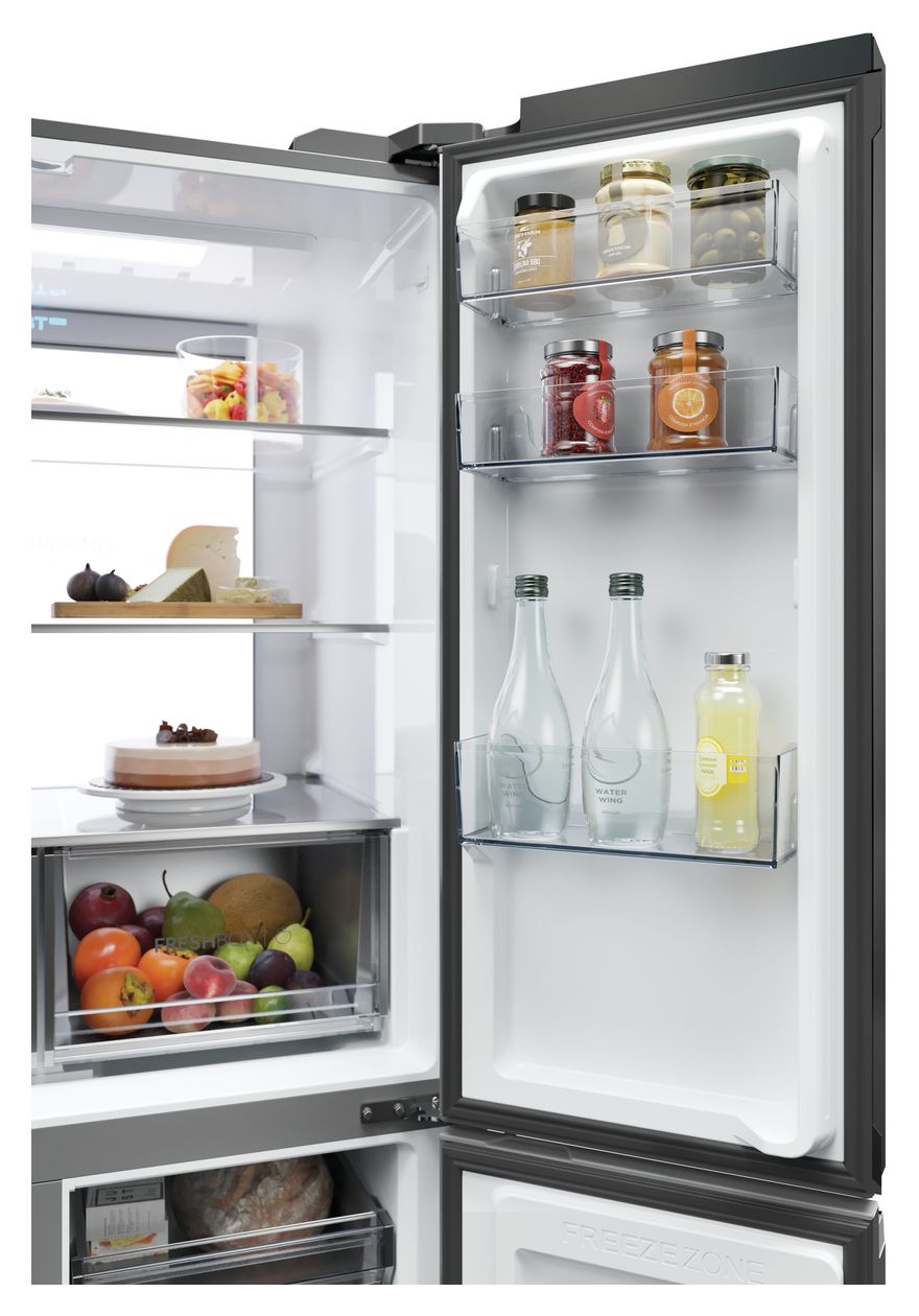 HCR79F19CNMD Side-by-Side Kühl-/ Gefrierkombination 422 l / 220 l 226 kWh NoFrost 1905 mm x 908 mm  (Platin, Edelstahl) 