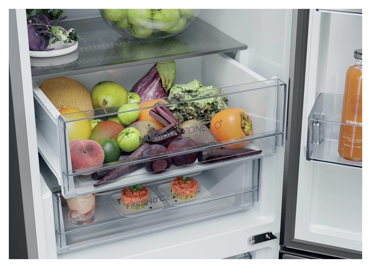 HDPR1620ANPK 289 l / 120 l Kühl-Gefrierkombi freistehend NoFrost 114 kWh Jahr  (Edelstahl) 