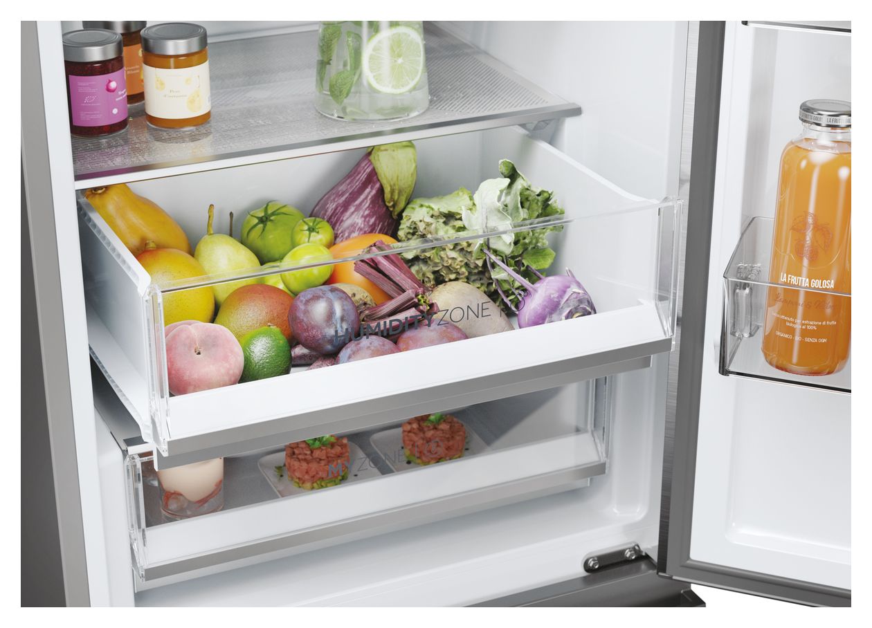 HTW5620DNMG 289 l / 125 l Kühl-Gefrierkombi freistehend NoFrost 226 kWh Jahr  (Silber) 