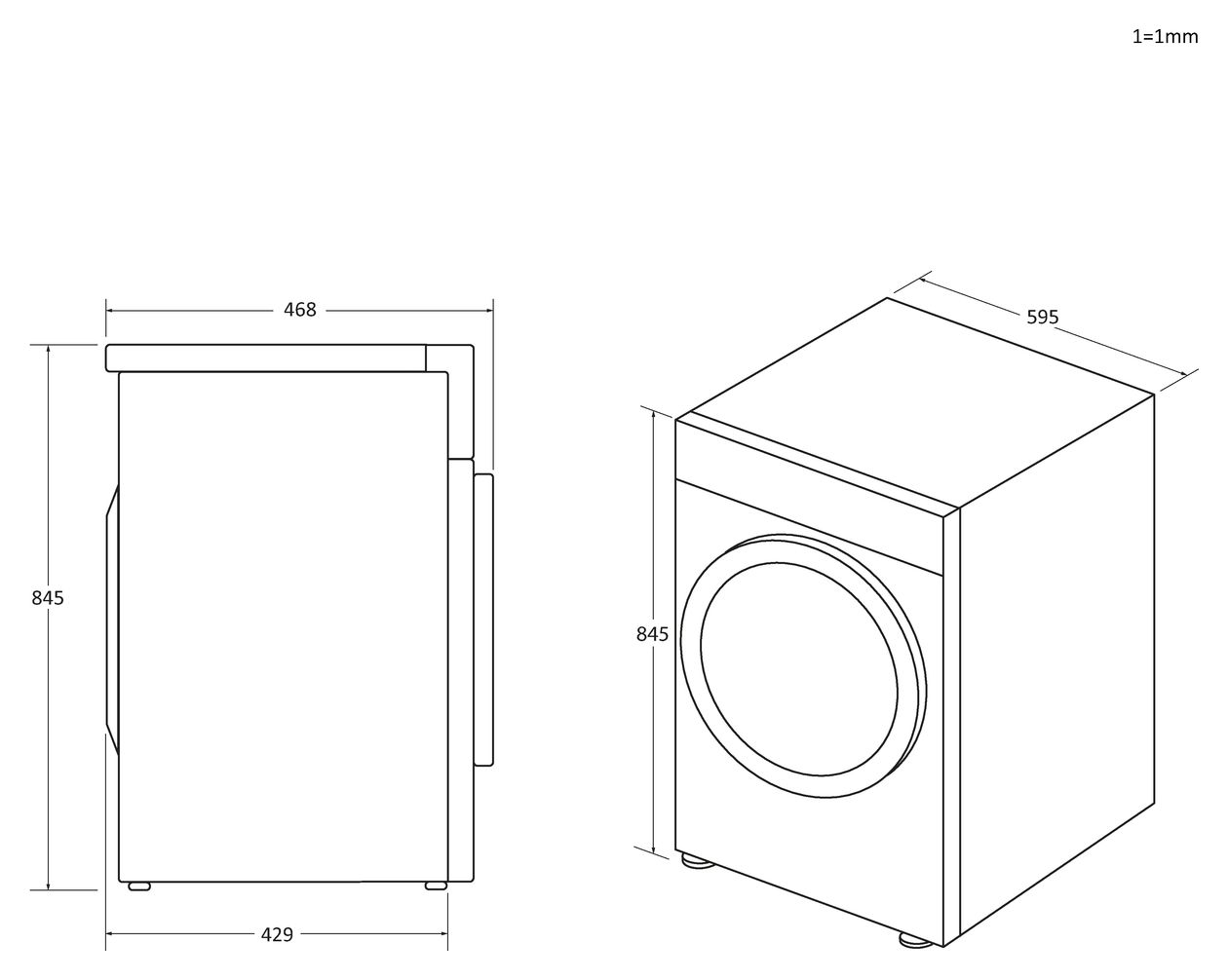 HW70-BP14637T 7 kg Frontlader Waschmaschine 1400 U/min aquaStop Funktion 
